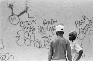 Graffiti Prints: Youths Near Crack Graffiti