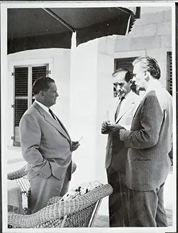 Edward R Prints: Yugoslavian Leaders Conversing With Edward R. Murrow