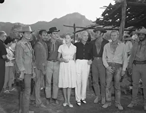 Yul Brynner with Wife on Set of The Magnificent Seven