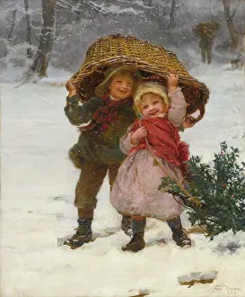 Prints of Yuletide. Private Collection. (Photo by Fine Art Images/Heritage Images/Getty Images) Celebrate the Season: A Curated Collection of Christmas Art: Yuletide