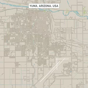 Computer Graphic Collection: Yuma Arizona US City Street Map