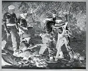 Zambian Soldiers Practice with 81MM Gun