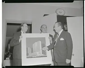 Robert F Prints: Zeckendorfs and Mayor Robert Wagner Discussing Building Plans
