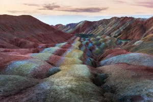 Tonnaja Travel Photography Collection: Zhangye Danxia National Geopark, Gansu, China. Colorful landscape of rainbow mountains