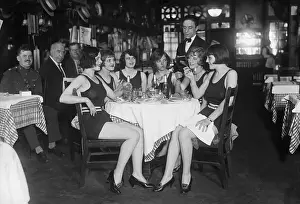 Luncheon Prints: Ziegfield Girls Lunching In Bathingsuits