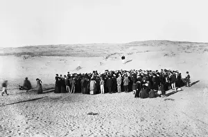 Zionism Prints: Zionist Organizers Meeting in Desert
