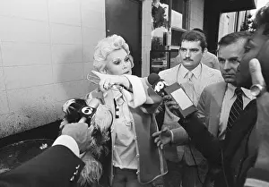 Zsa Zsa Gabor with Reporters
